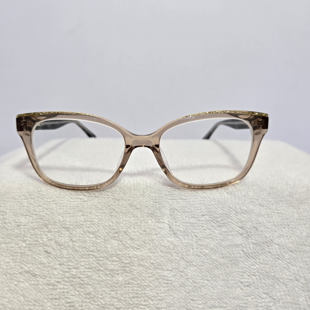 Kay Unger New York K245 Tan Gold Trim 52-17-140 Eyeglasses ***Frames Only***